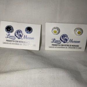 Murano pierced earrings